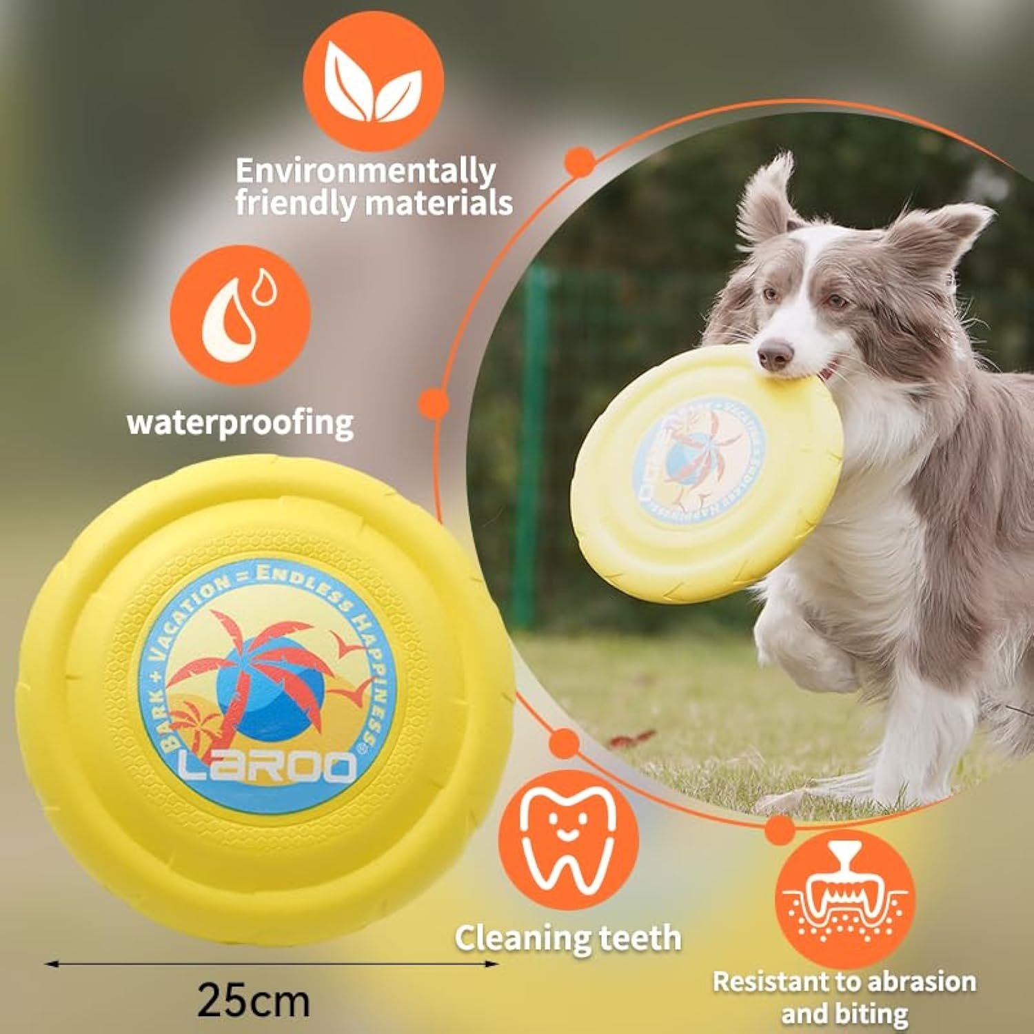 JMT-074506 Durable Interactive Flying Disc for Medium to Large Dogs - Ideal for Outdoor Fun and Summer Activities
