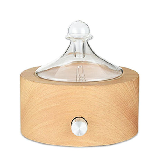 JMT-074826 Wood Grain Round Aromatherapy Diffuser with USB Power, Timing Function, and Water Shortage Protection for Home Use 31-40 sqm