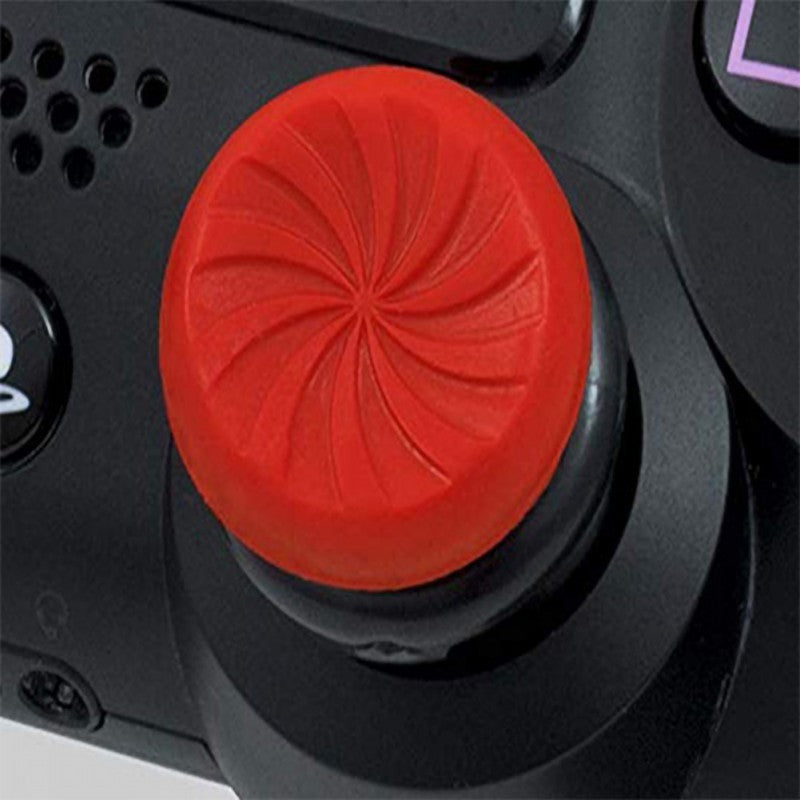 JMT-075146 PS4 Thumb Grip Extender - Durable ABS Controller Accessories in Black, Red, and Purple