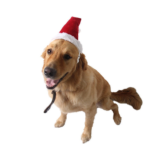 JMT-075466 Christmas Pet Red Hats for Cats and Dogs - Soft Plush Material - Available in Sizes S and L