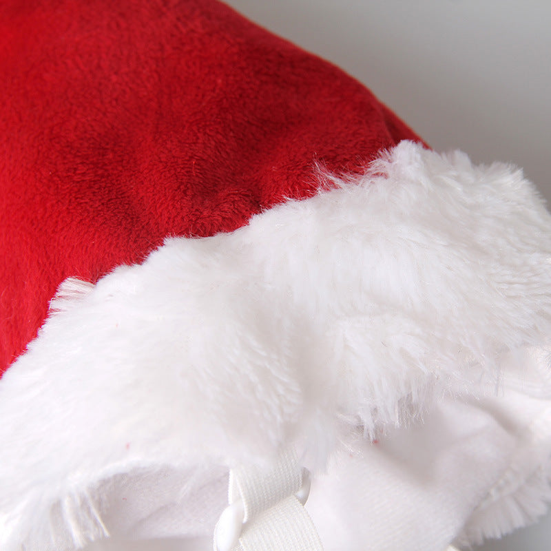 JMT-075466 Christmas Pet Red Hats for Cats and Dogs - Soft Plush Material - Available in Sizes S and L