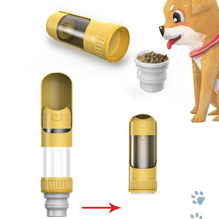 JMT-075658 Portable Leak-Proof Dog Water Bottle with Integrated Bowl for Travel and Hiking