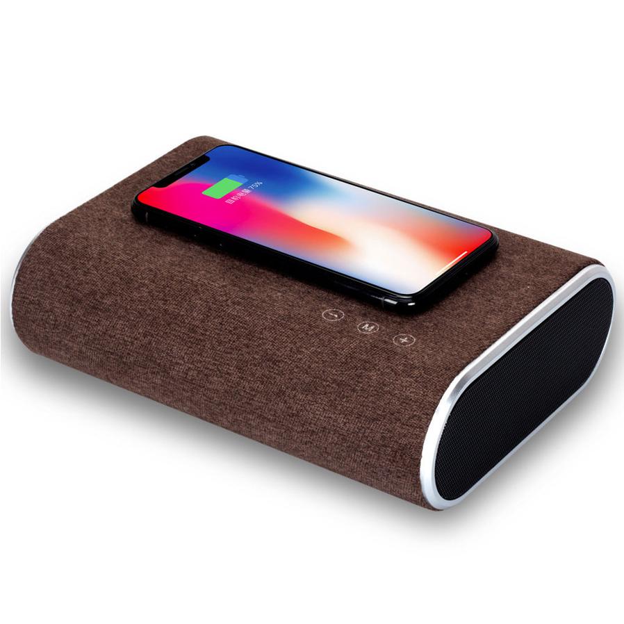 JMT-075850 Wireless Charging Bluetooth Speaker with Dual Stereo Sound and Over-voltage Protection