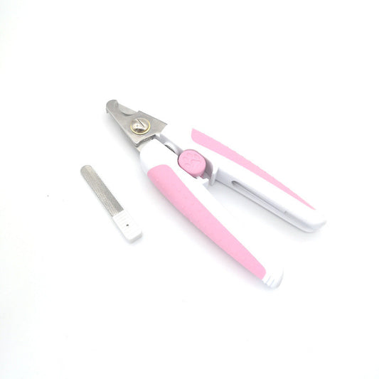 JMT-075914 Small Dog Nail Scissors in Green and Pink for Safe and Easy Pet Grooming