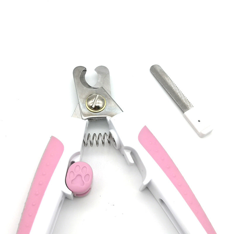 JMT-075914 Small Dog Nail Scissors in Green and Pink for Safe and Easy Pet Grooming