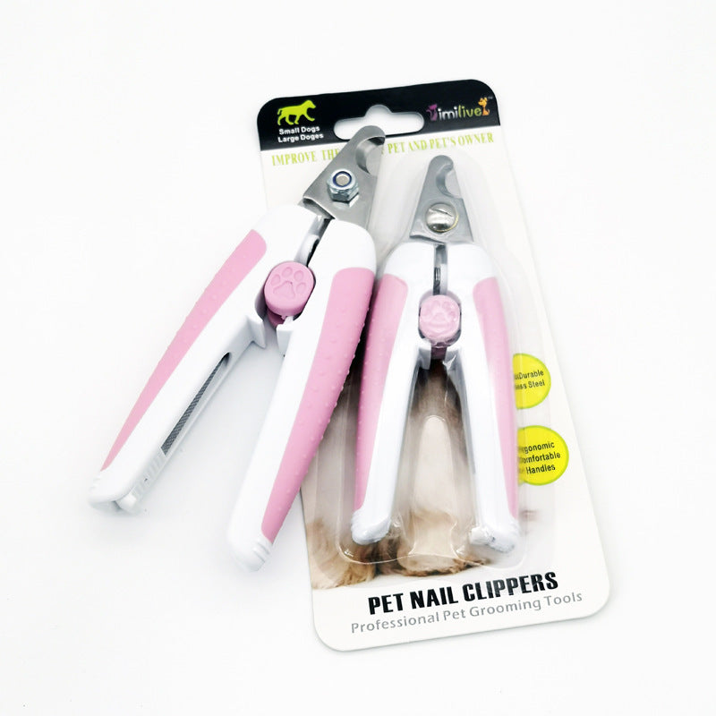 JMT-075914 Small Dog Nail Scissors in Green and Pink for Safe and Easy Pet Grooming