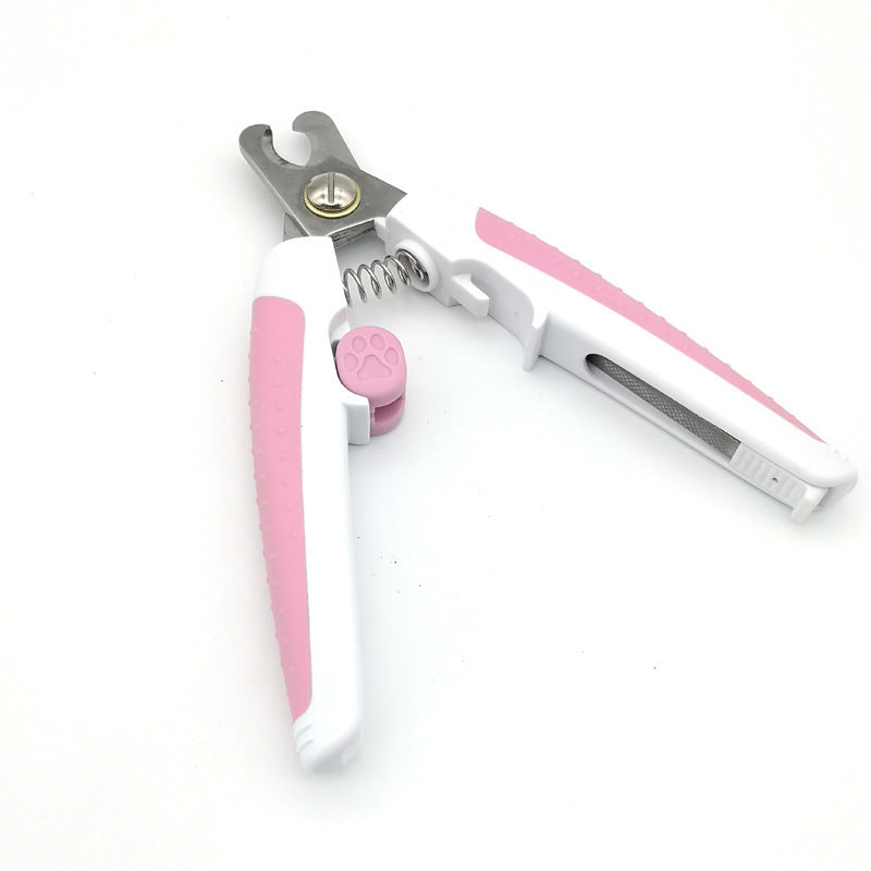 JMT-075914 Small Dog Nail Scissors in Green and Pink for Safe and Easy Pet Grooming