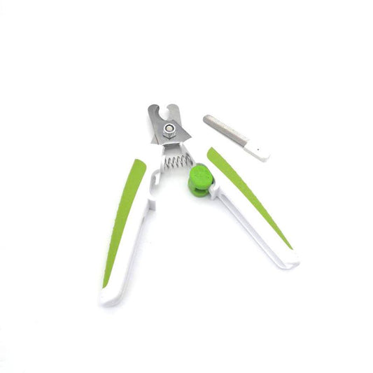 JMT-075914 Small Dog Nail Scissors in Green and Pink for Safe and Easy Pet Grooming