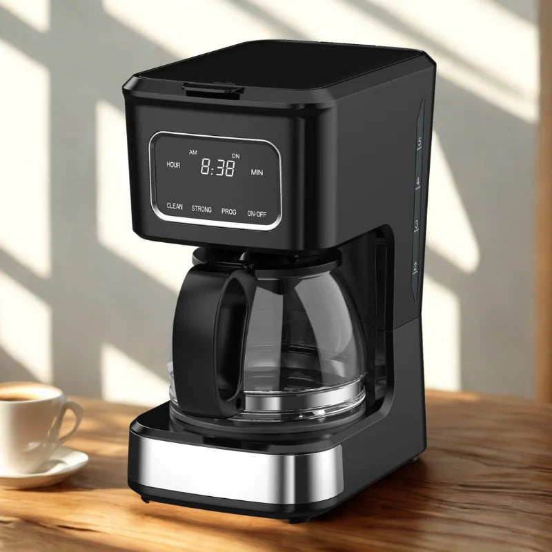 JMT-076106 High Glass Coffee Machine with 6-Cup Capacity and Non-Stick Warm Plate