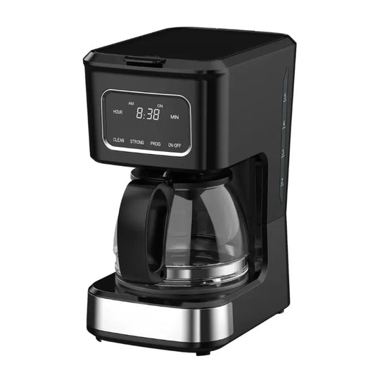 JMT-076106 High Glass Coffee Machine with 6-Cup Capacity and Non-Stick Warm Plate
