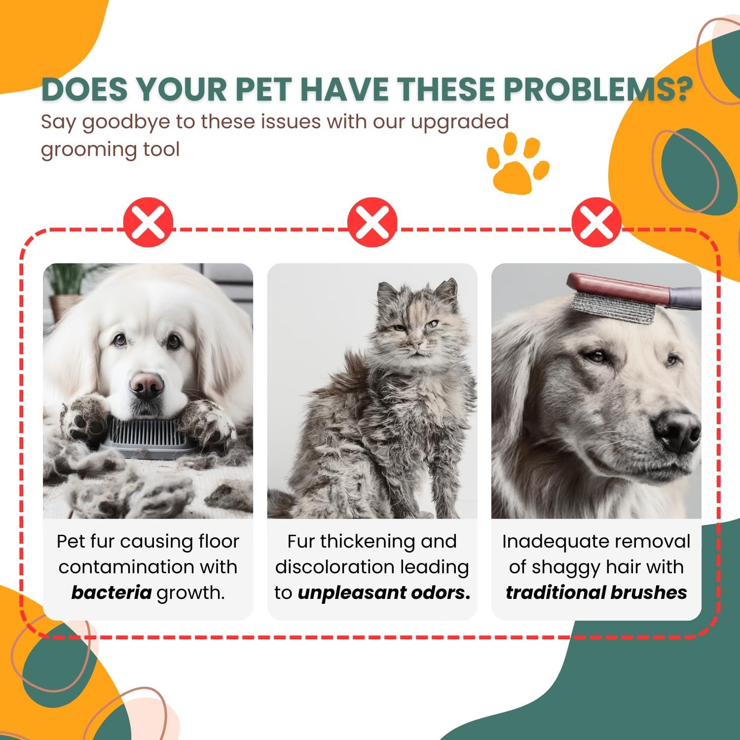 JMT-076810 Steam Mist Grooming Brush for Cats and Dogs with Self-Cleaning Design and Built-In Water Tank