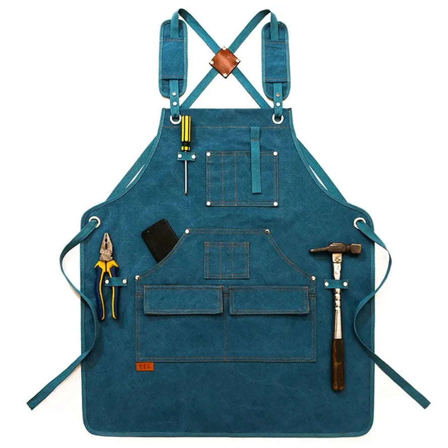 JMT-076874 Canvas Apron for Gardening, Baking, and Restaurant Use - Custom Logo Available