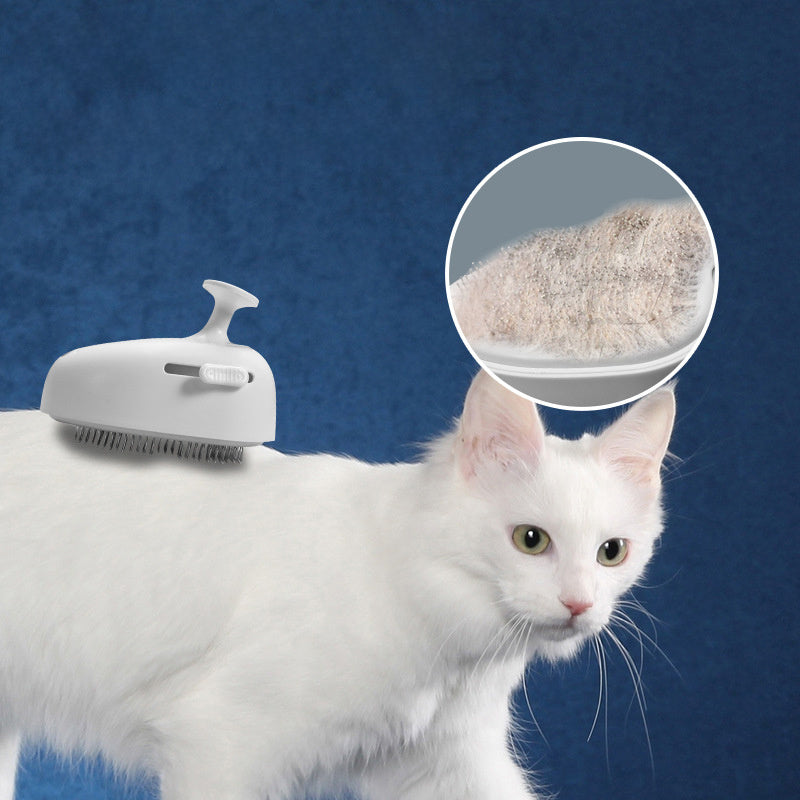 JMT-077066 Rechargeable Multi-Functional Steam Brush for Cats and Dogs with Self-Cleaning and Mist Features