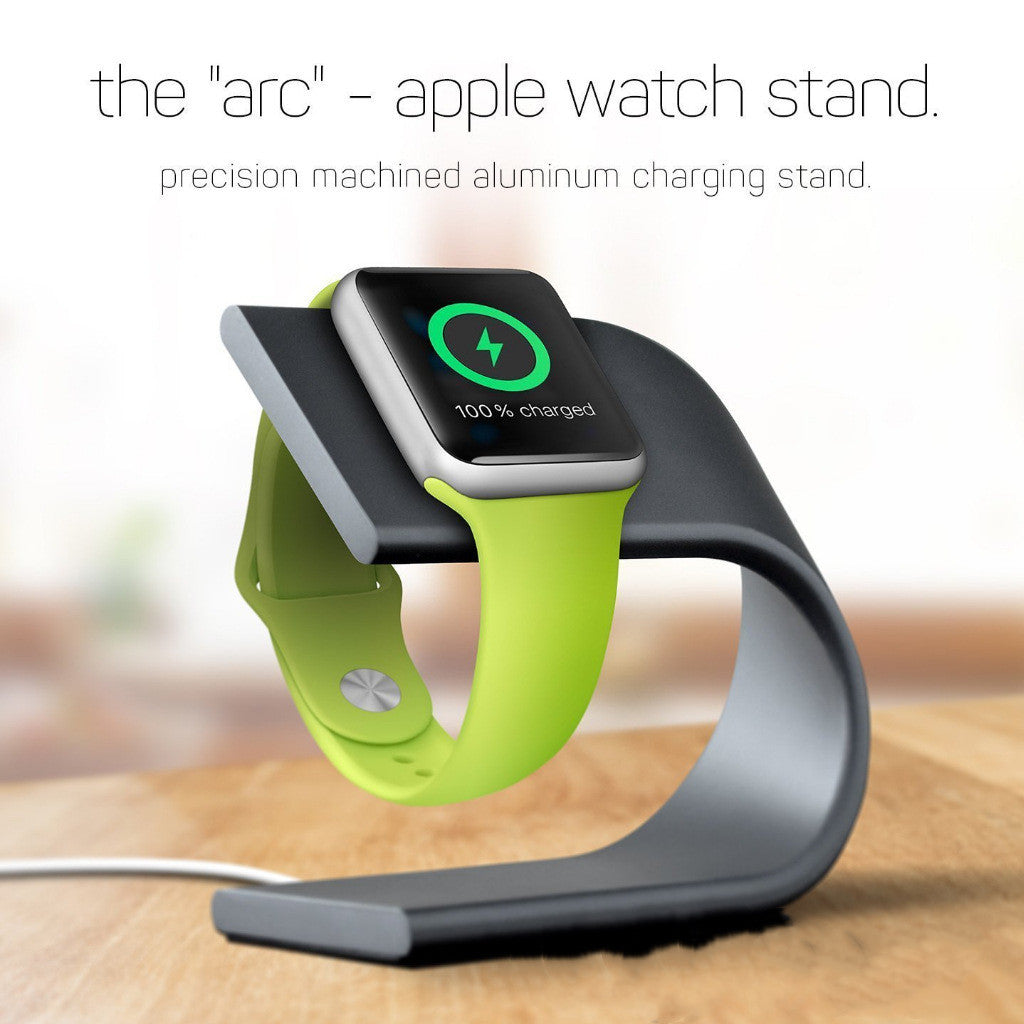 JMT-077322 Aluminum Alloy U-Shaped Charging Stand for Apple Watch - Compact & Stylish Design