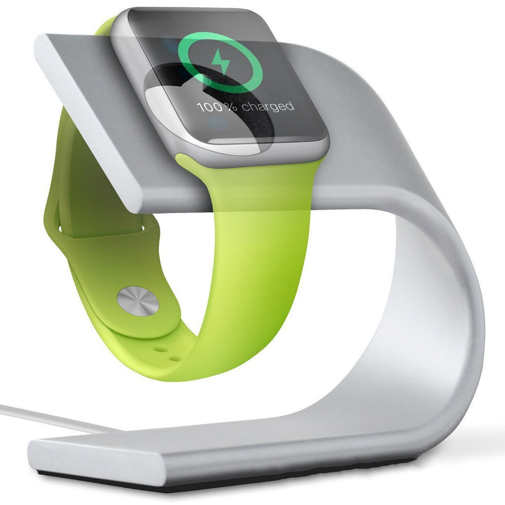 JMT-077322 Aluminum Alloy U-Shaped Charging Stand for Apple Watch - Compact & Stylish Design