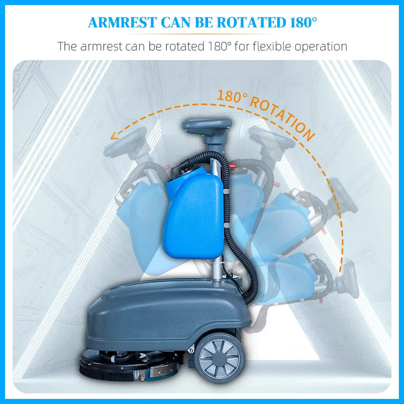 JMT-077450 Walk Behind Floor Scrubber Machine - KUER KR-XS15D Cleaning Equipment for Efficient Floor Maintenance