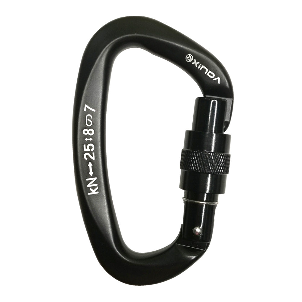 JMT-077834 D-Shaped Carabiner - Compact Locking Safety Buckle for Rock Climbing and Outdoor Activities
