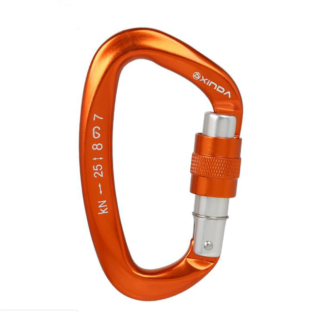 JMT-077834 D-Shaped Carabiner - Compact Locking Safety Buckle for Rock Climbing and Outdoor Activities