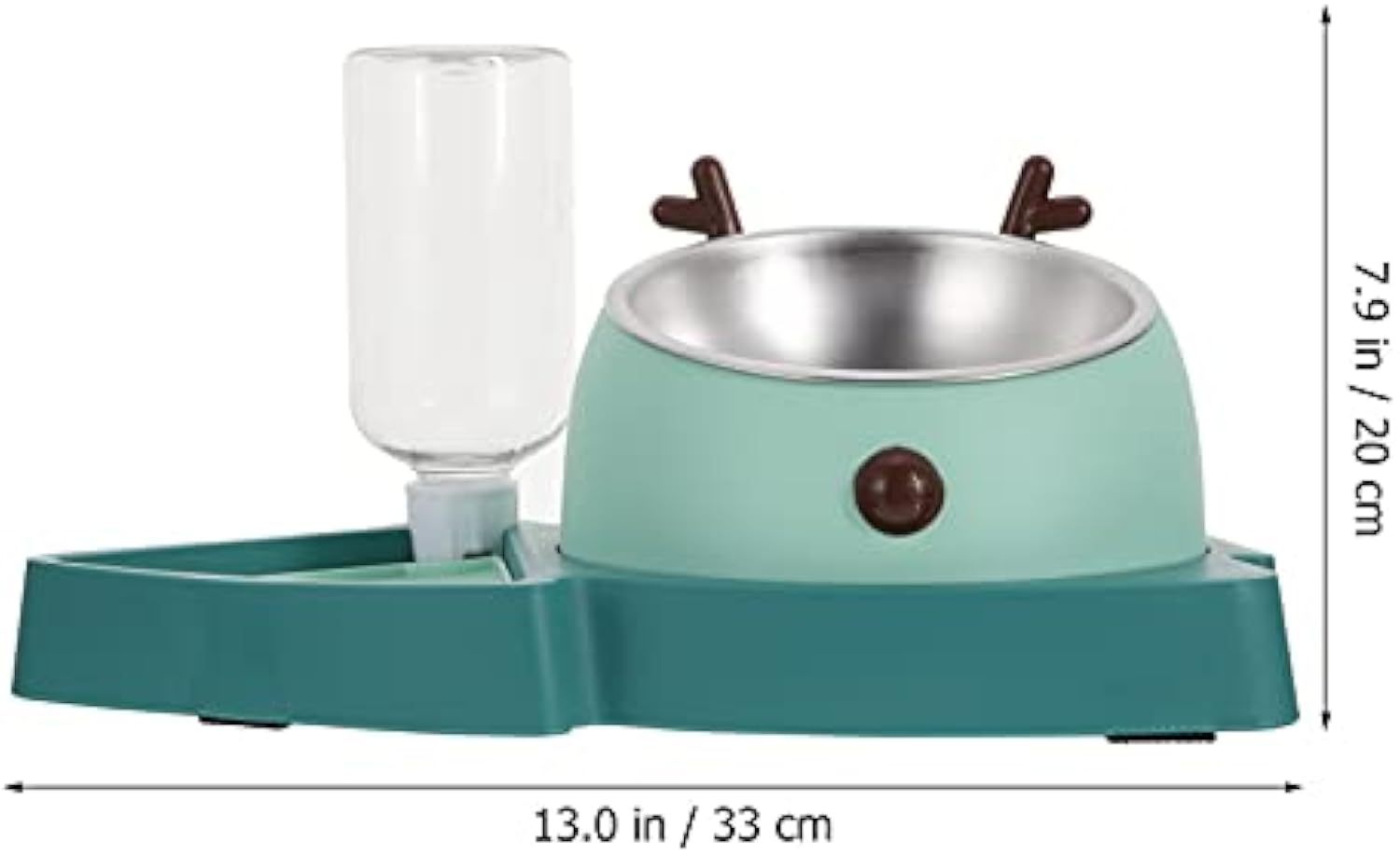 JMT-077962 Automatic Slow Feeder Pet Bowl with Detachable Water Tray for Dogs and Cats