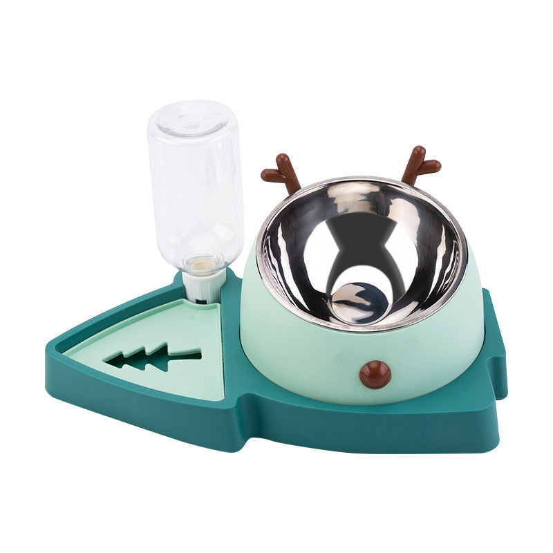 JMT-077962 Automatic Slow Feeder Pet Bowl with Detachable Water Tray for Dogs and Cats