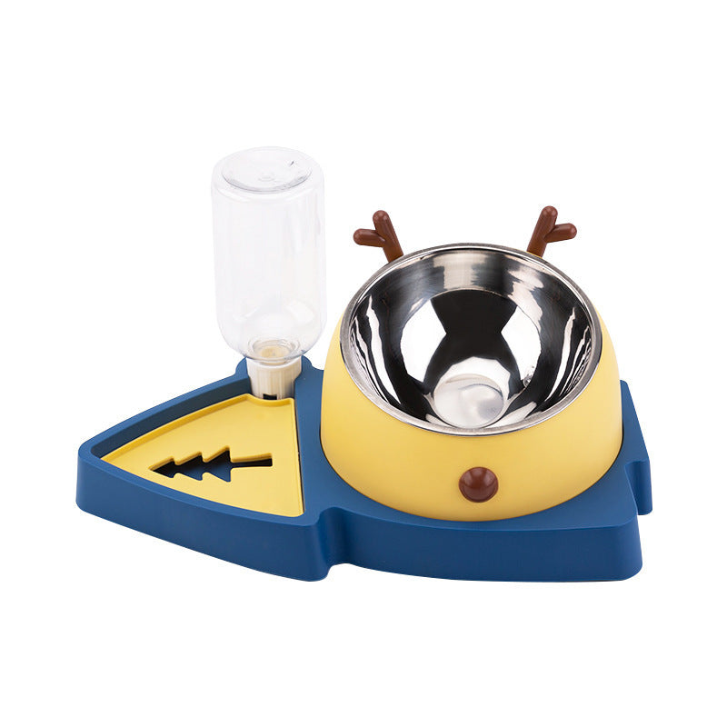 JMT-077962 Automatic Slow Feeder Pet Bowl with Detachable Water Tray for Dogs and Cats