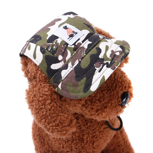 JMT-078282 Dog Sunshade Hat for Small to Large Breeds - Adjustable Canvas and Breathable Oxford Cloth, Multiple Colors Available