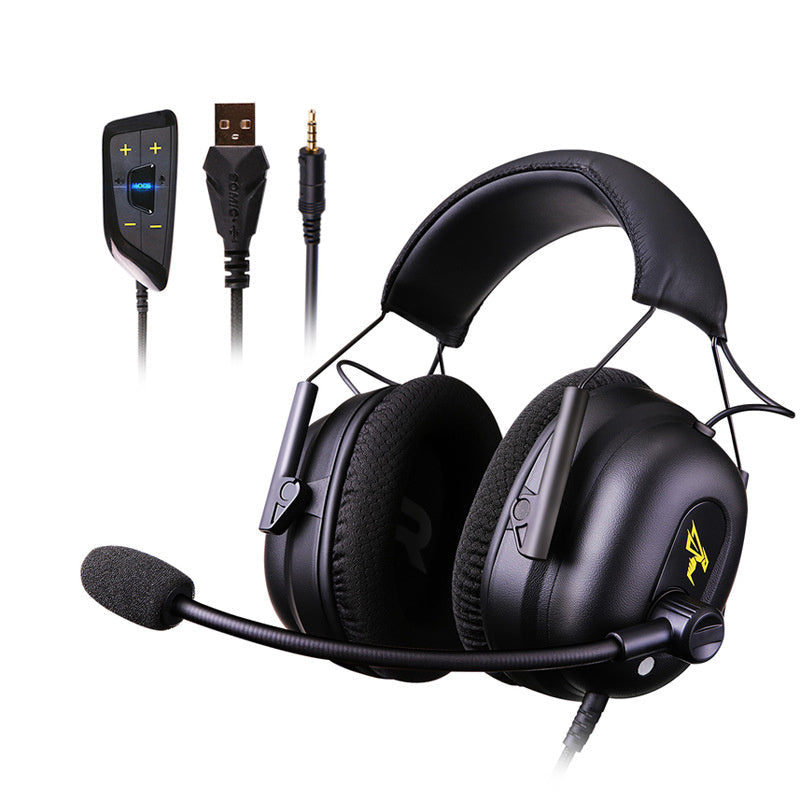 JMT-078474 Somic 936 Black Headset with Dynamic Sound for Computer and Mobile Use