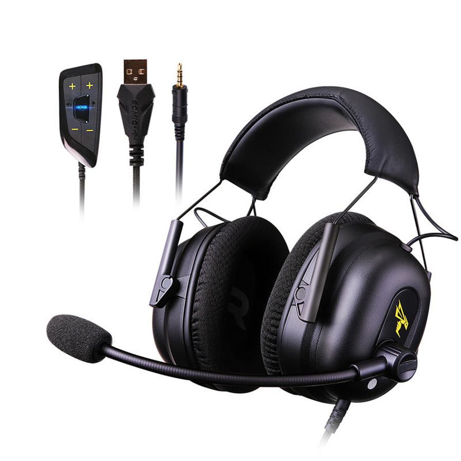 JMT-078474 Somic 936 Black Headset with Dynamic Sound for Computer and Mobile Use