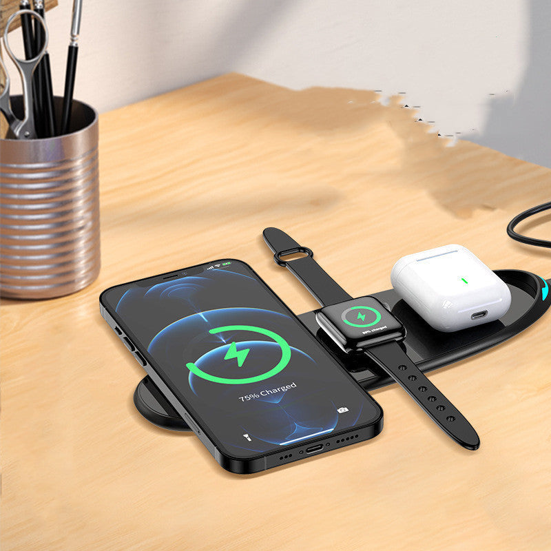 JMT-078474 Three-in-One Wireless Charger for Phones, Watches, and Headsets - Model KL-O152