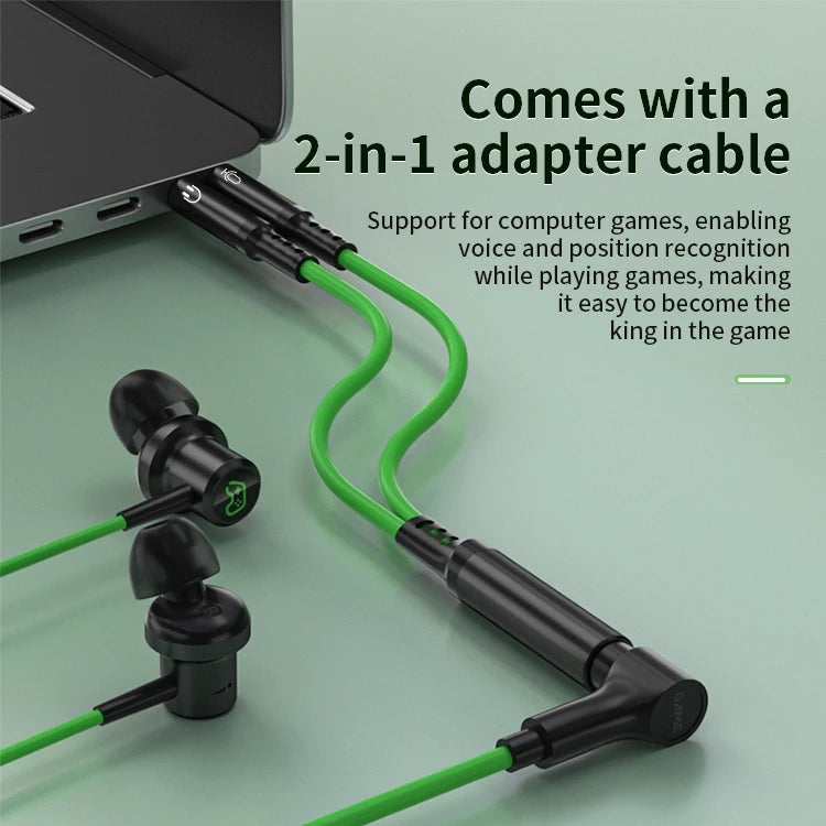 JMT-078794 In-Ear Wired Gaming Earphones with Microphone and Volume Control for Mobile Devices