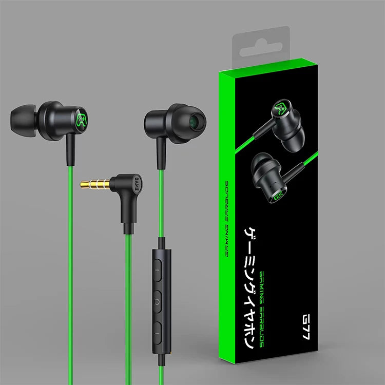 JMT-078794 In-Ear Wired Gaming Earphones with Microphone and Volume Control for Mobile Devices