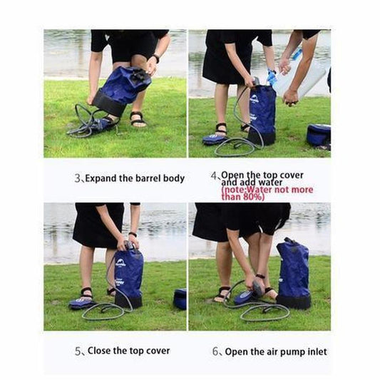 JMT-079178 Portable Outdoor Shower Bag for Camping and Travel - Folding Design for Easy Setup
