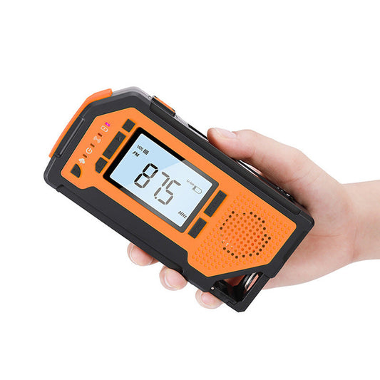 JMT-079306 Multi-Function Solar Hand-Crank Emergency Radio with LED Light for Outdoor Activities