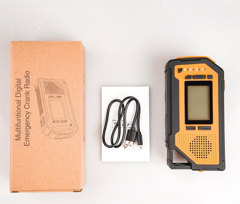 JMT-079306 Multi-Function Solar Hand-Crank Emergency Radio with LED Light for Outdoor Activities