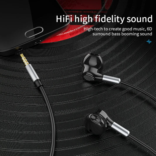 JMT-079946 Wired Earphones with Mic and Volume Control for Hands-Free Listening