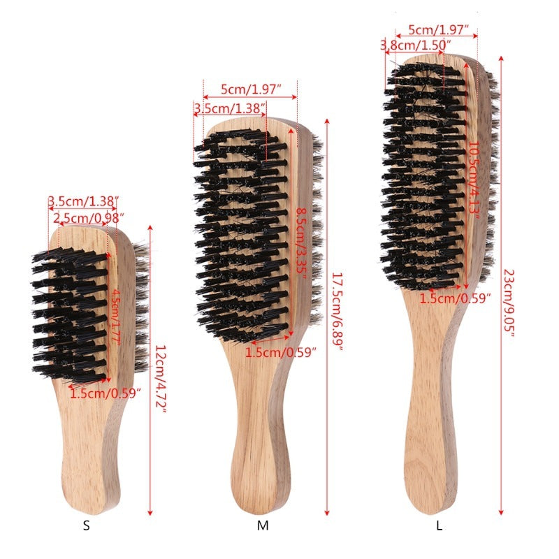JMT-080266 Rubber Wood Bath and Foot Brush with Hairdressing Tool for Spa and Personal Care