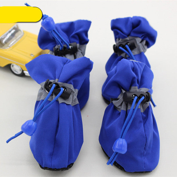 JMT-080906 Custom Reflective Dog Shoes for Cold Weather, Soft and Comfortable Pet Foot Covers, Adjustable Velcro Straps, Non-Slip Rubber Sole