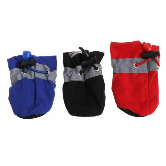 JMT-080906 Custom Reflective Dog Shoes for Cold Weather, Soft and Comfortable Pet Foot Covers, Adjustable Velcro Straps, Non-Slip Rubber Sole