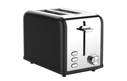 JMT-081098 Extra Wide Slot 2-Slice Retro Toaster with Reheat, Defrost, Cancel and 6 Browning Settings