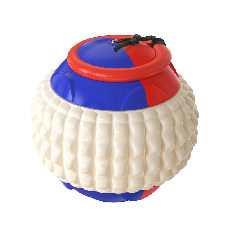 JMT-081738 Retractable Interactive Dog Training Ball with Chewing and Teeth Cleaning Features