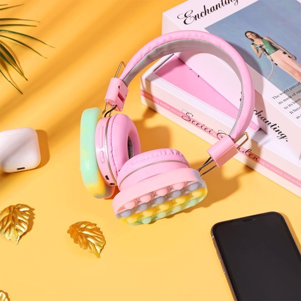 JMT-081930 Bluetooth Fidget Headphones for Kids - Stress Relief Pop Toy Headset with Comfortable Design and 18-Hour Battery Life