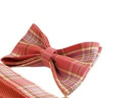 JMT-081930 Plaid Pet Collar and Leash Set with Bow - Perfect for Weddings and Special Occasions