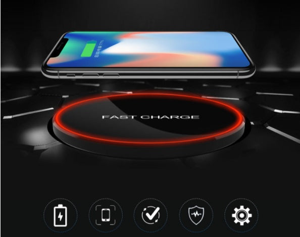 JMT-082122 Ultra-Thin Tempered Glass Panel Wireless Charger with Smart Overcurrent and Over-Temperature Protection