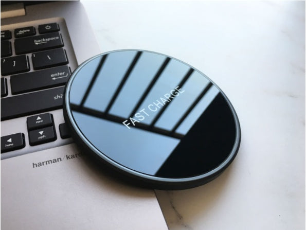 JMT-082122 Ultra-Thin Tempered Glass Panel Wireless Charger with Smart Overcurrent and Over-Temperature Protection