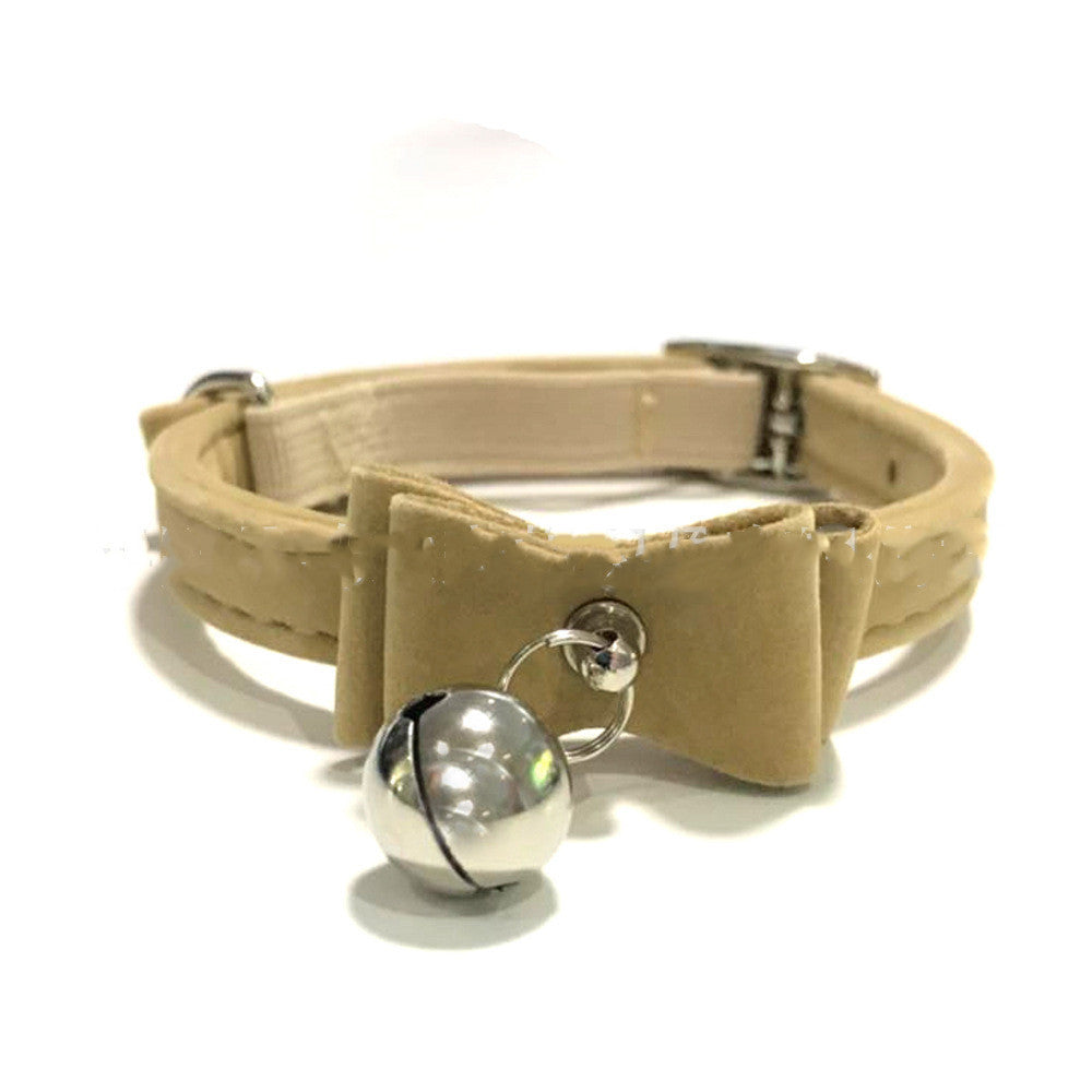 JMT-082250 Flocked Cat Collar with Bell - Adjustable 1.0x30cm Metal and Flocking Fabric