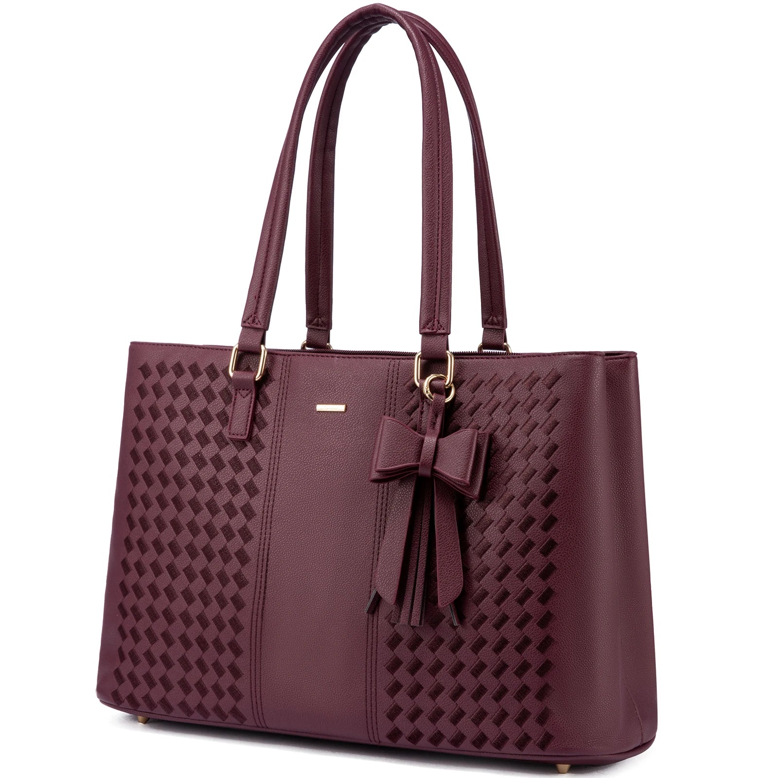 JMT-082314 Designer Women's PU Leather Tote Bag - Vintage Style Large Handbag and Briefcase