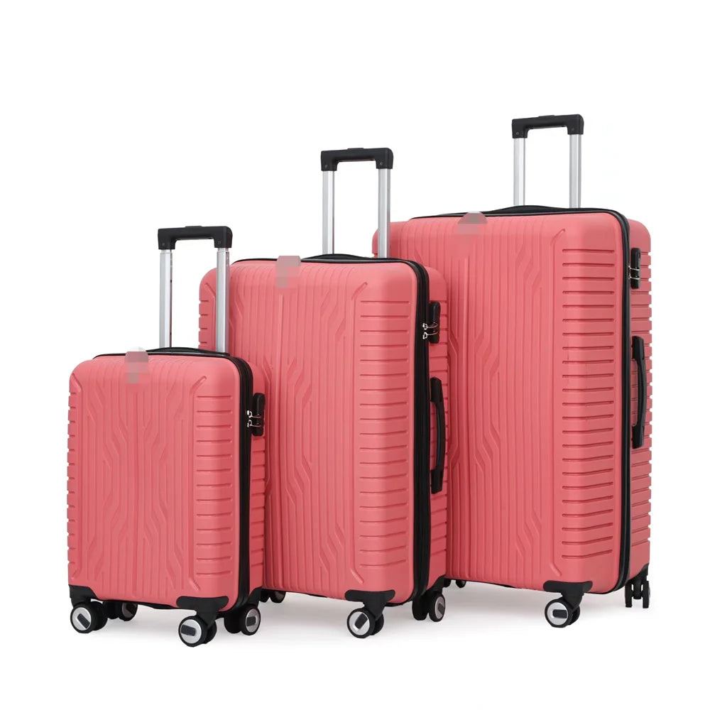JMT-082314 Luggage Set with Spinner Trolley - Travel Organiser Bags in Matching Colours (20'', 26'', 30'')