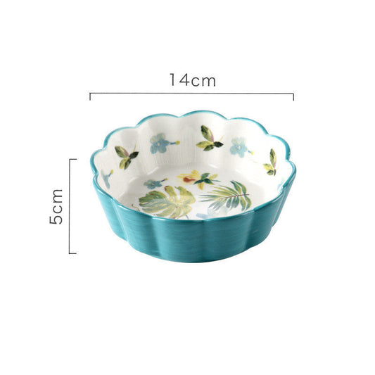JMT-082762 Ceramic Pet Bowl with Bamboo Wood Tray - Suitable for Cats and Dogs, 450ml Capacity