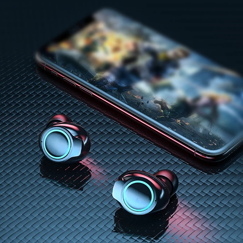 JMT-082762 TWS M38 Waterproof Sports Earphones with Charging Case for Gamers