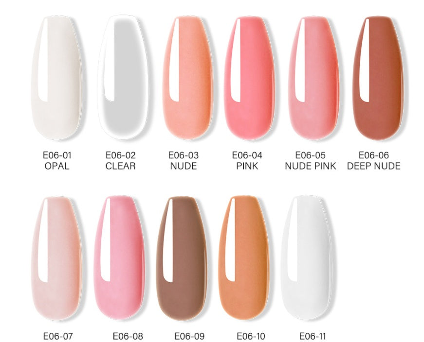 JMT-082890 7-Color Nail Extension Gel Kit with Tools for Nail Art and Phototherapy